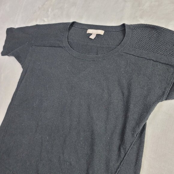 Banana Republic Black Perforated Circle Short Sleeve Women's Shirt | Size XS - Picture 2 of 7